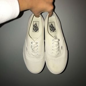 Semi Worn White Vans